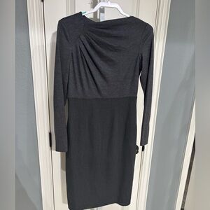 Rickie Freeman for Teri Jon Charcoal Asymmetrical Dress